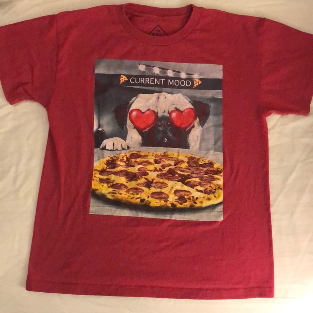 Red pug t-shirt